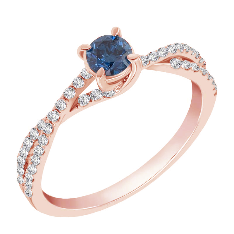 Diamantový prsteň z růžového zlata 78595