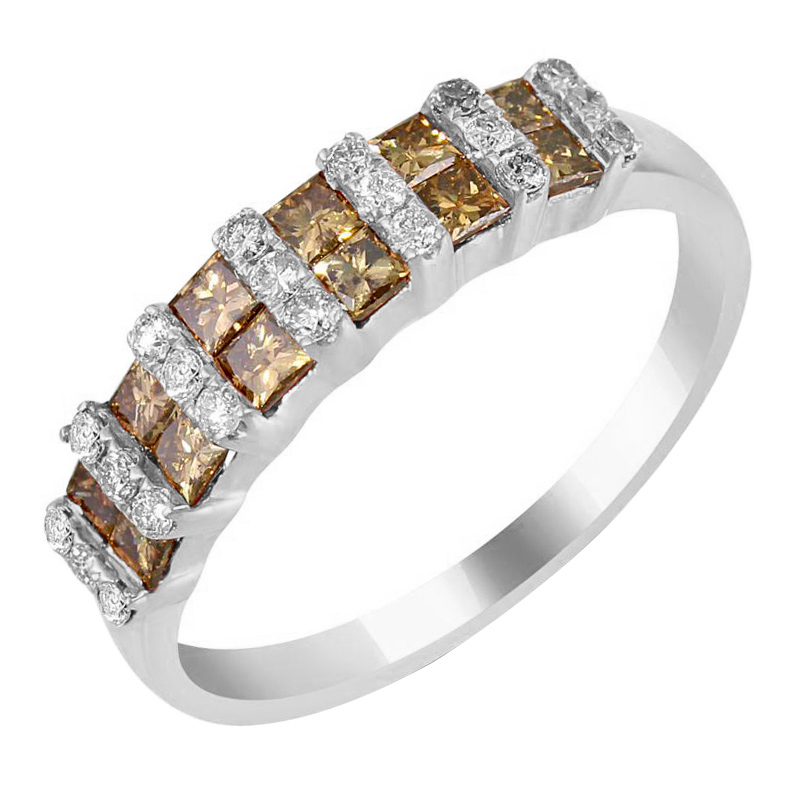 Diamantový prsteň z bieleho zlata 79145
