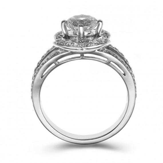 Diamantový prsteň z platiny Raquel 7915