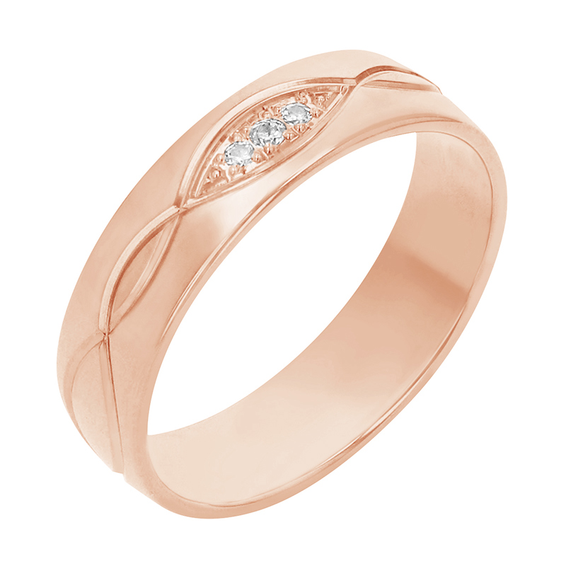Dámský snubný prsteň z ružového zlata 80365