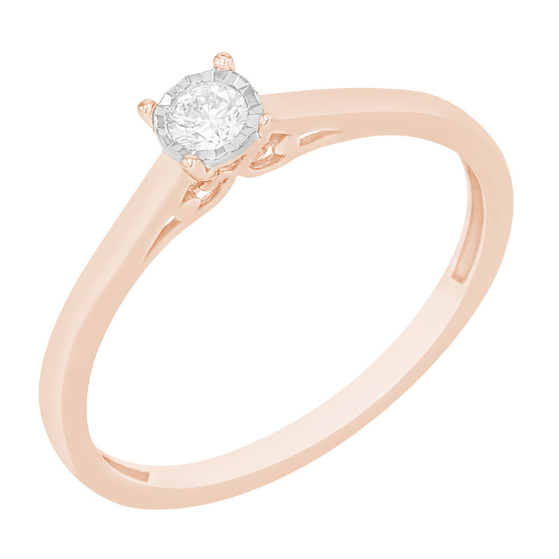 Elegantní diamantový prsteň z ružoveho zlata 88595