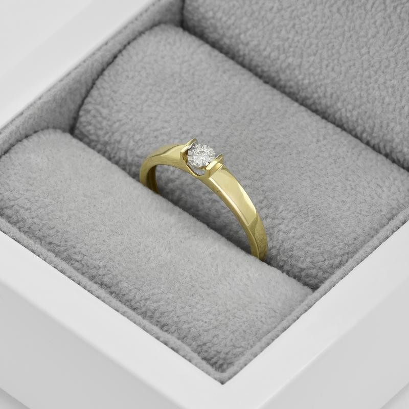 Elegantný zlatý prsteň 91515