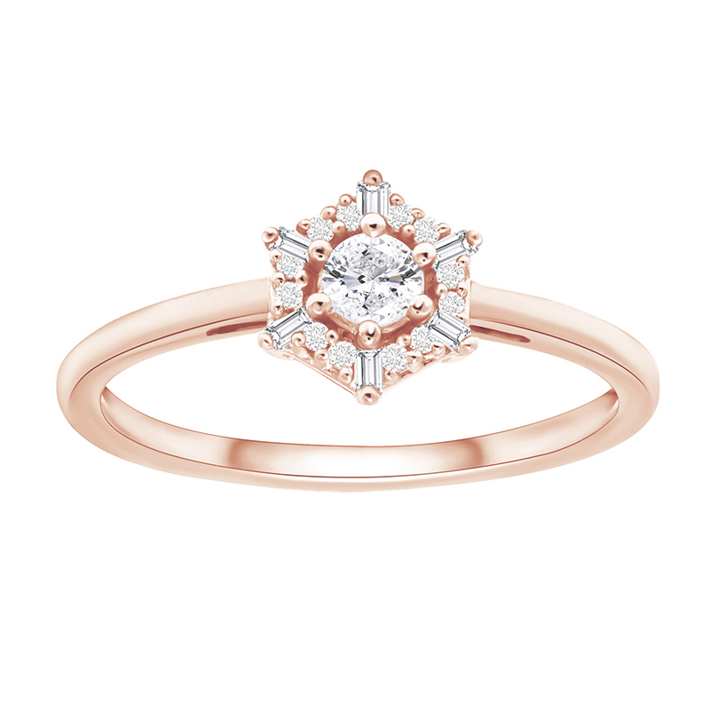 Diamantový halo prsteň 93035