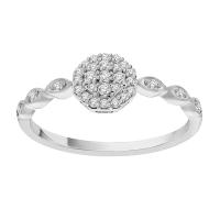 Elegantný halo prsteň s lab-grown diamantmi Bedros
