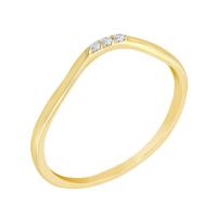 Minimalistický zlatý prsteň s tremi diamantmi Rima