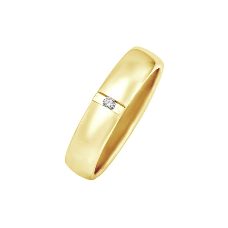 Zlaté svadobné prstene s diamantom Eura 96065