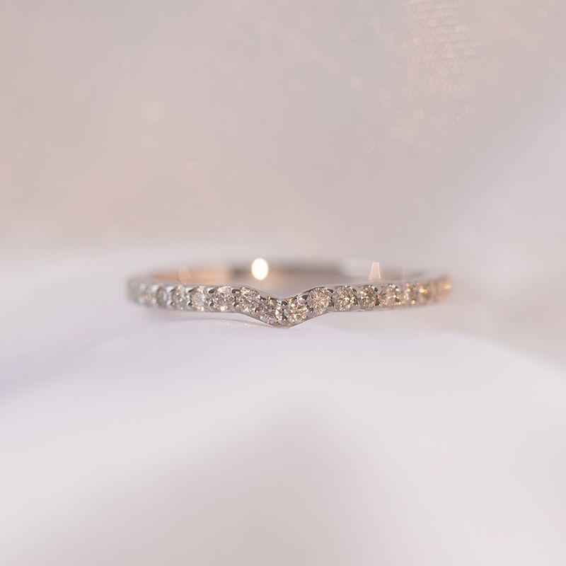 Eternity prsteň s diamantmi a pánský plochý prsteň Timothee 98765