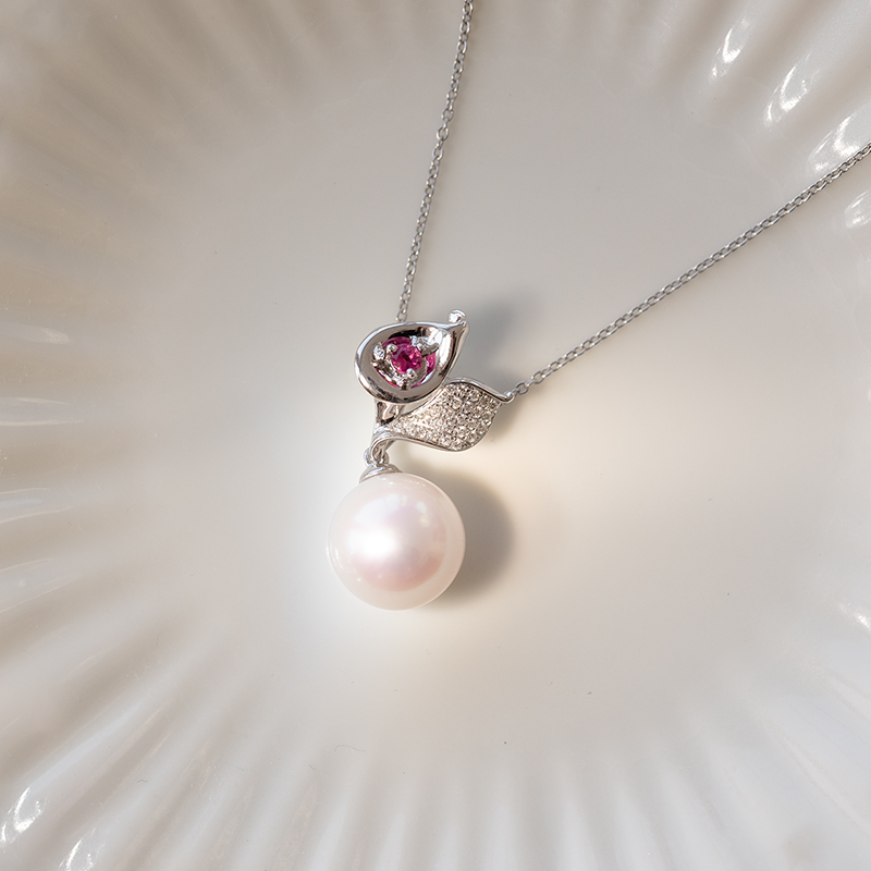 Perlový náhrdelník s turmalínom a diamantmi Sanella 99255