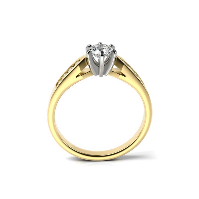 Zásnubný prsteň s moissanitom a diamantmi Kacie 100236