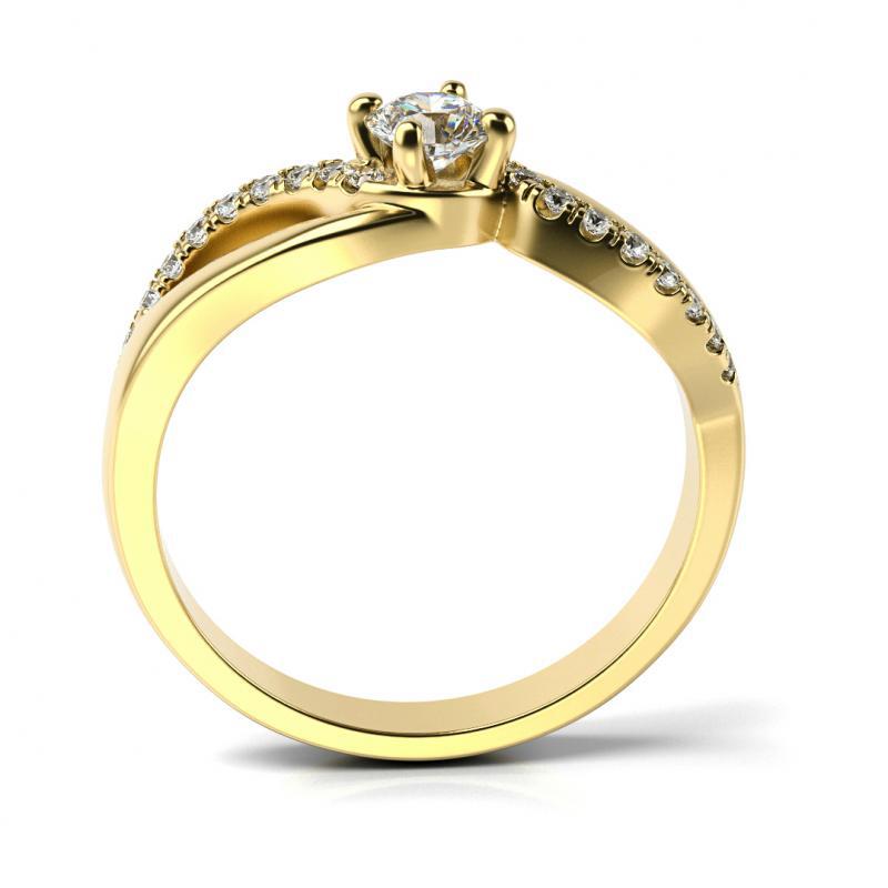 Zásnubný prsteň s moissanitom a diamantmi Laly 100516