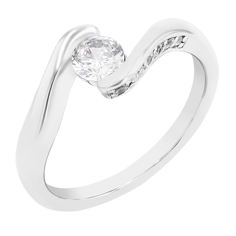 Elegantný zásnubný prsteň s diamantmi Harelis 101086