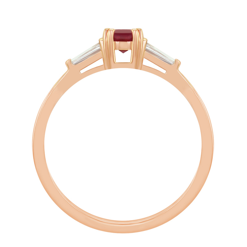Zásnubný prsteň s rubínom 