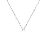 Strieborný minimalistický náhrdelník s mesačným kameňom Vieny