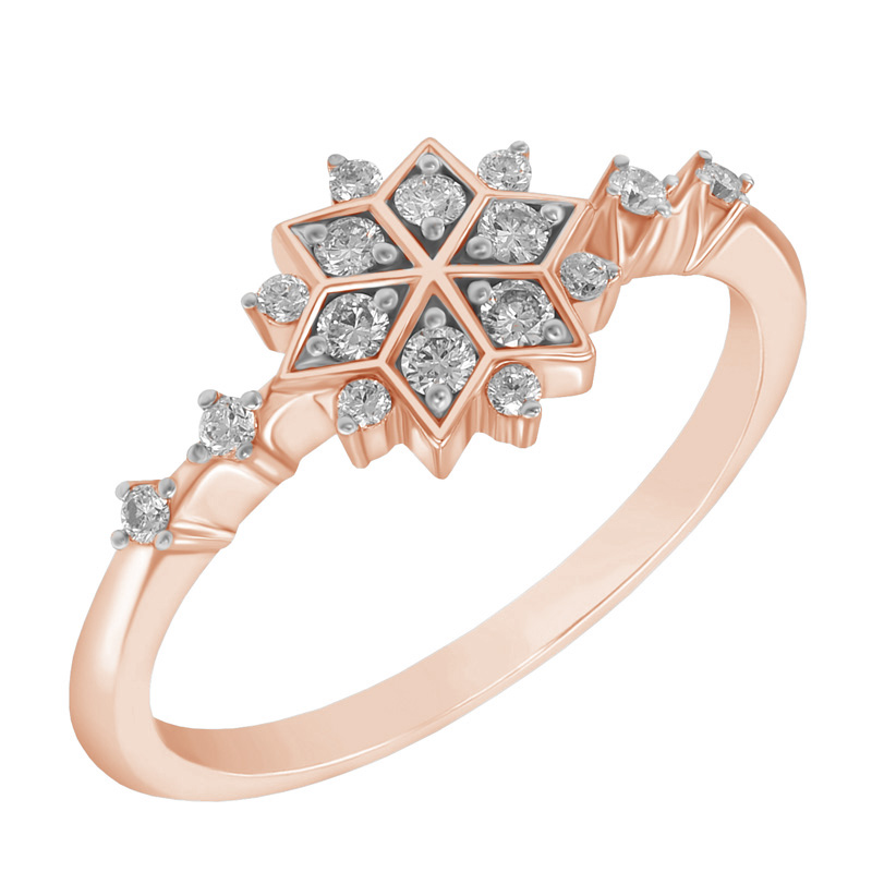 Strieborný prsteň s lab-grown diamantovou hviezdou Macias 104716