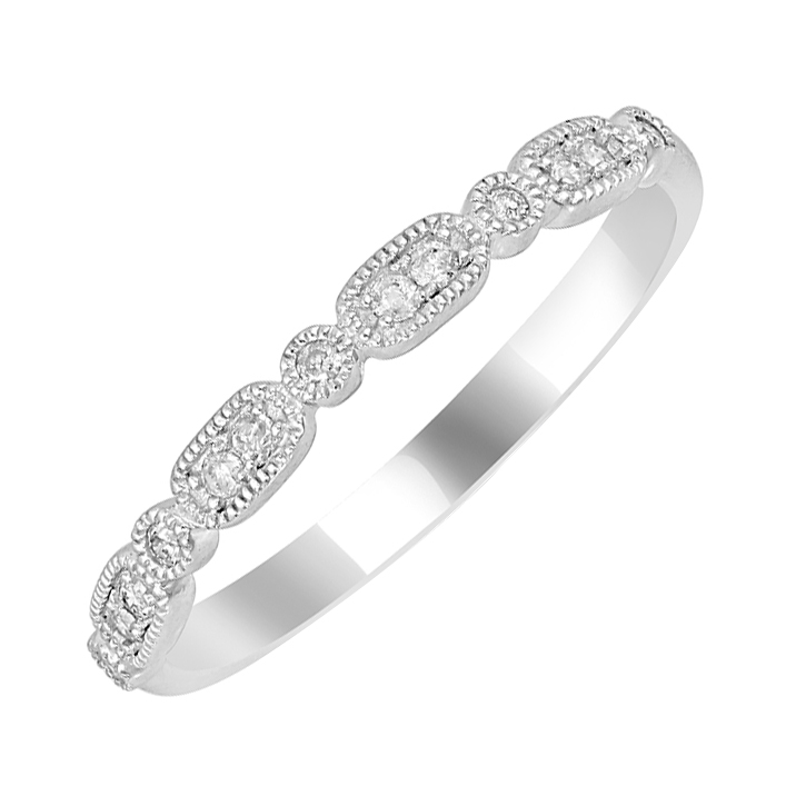 Strieborný eternity prsteň s lab-grown diamantmi Lesley