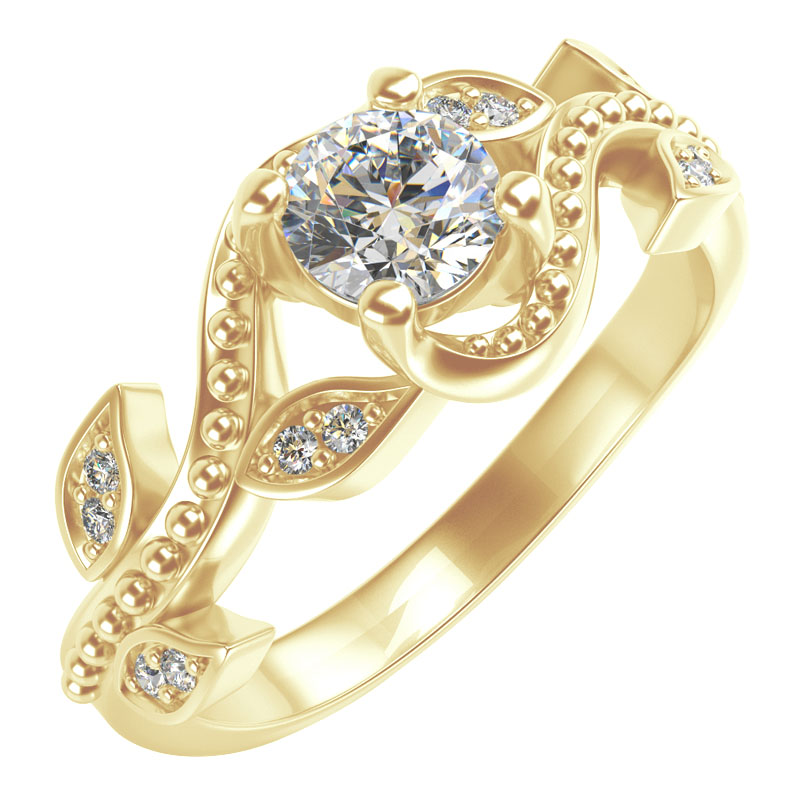 Zásnubný vintage prsteň s diamantmi Timothy 104826