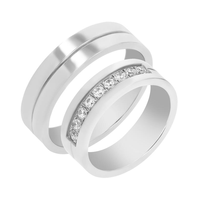 Zlaté svadobné prstene s diamantmi Zacy