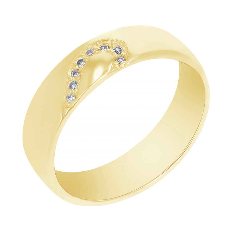 Zlaté svadobné prstene s diamantmi Faye 105996