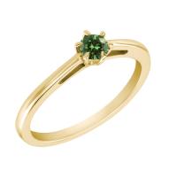 Zásnubný prsteň so zeleným diamantom Kluny