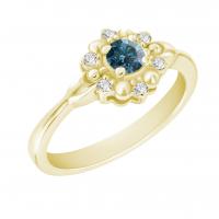 Zásnubný prsteň s modrým diamantom Lendey