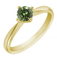 Zásnubný prsteň so zeleným diamantom Klery