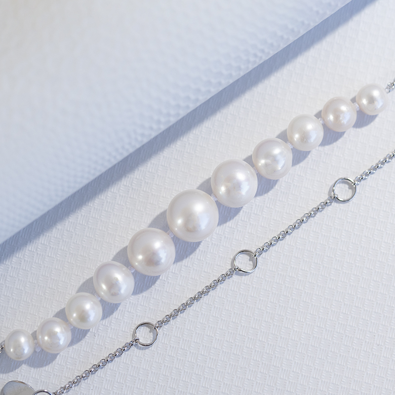 Elegantný strieborny náhrdelník s perlami Kader 109326