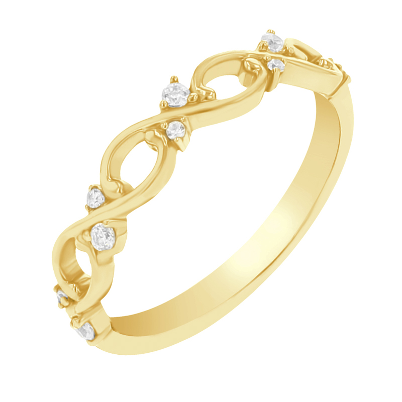 Romantický eternity prsteň s diamantmi Rosas 111616