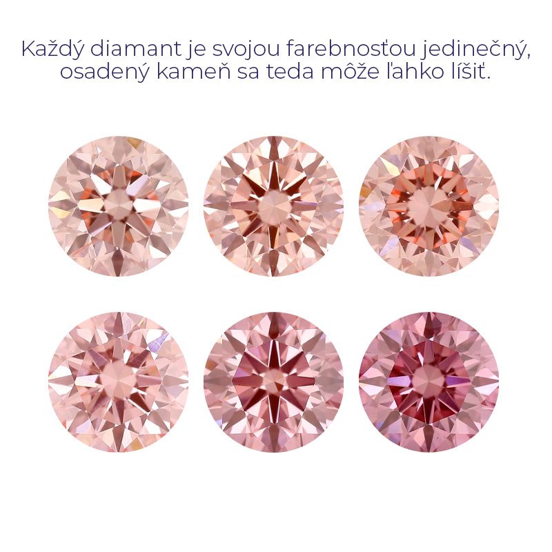 Halo prsteň s certifikovaným fancy pink lab-grown diamantom Josipa 112786