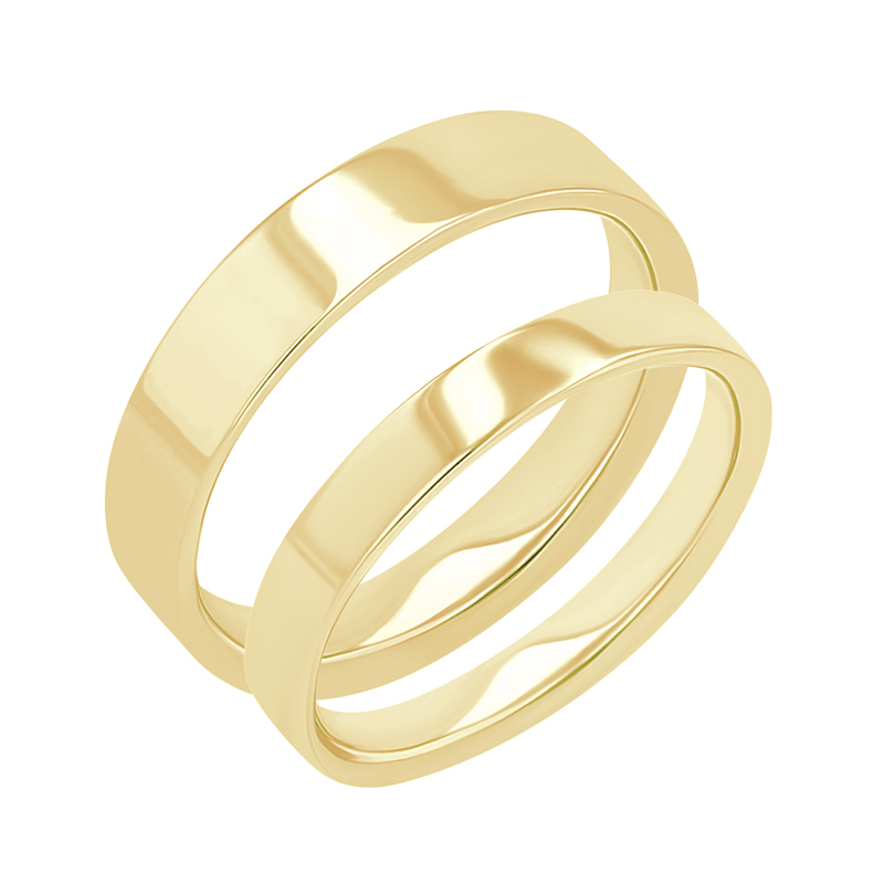 Ploché svadobné prstene zo zlata Azra 113536