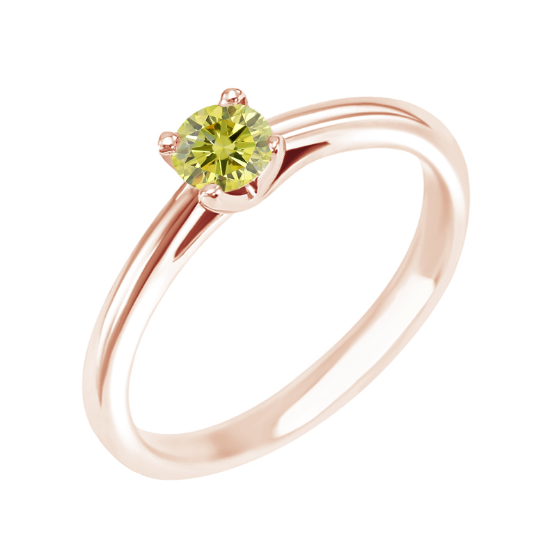 Zásnubný prsteň s certifikovaným fancy yellow lab-grown diamantom Markie 113706