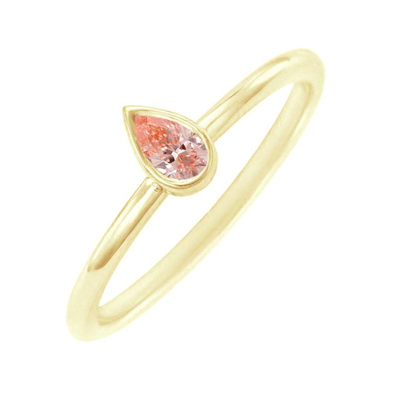 Minimalistický prsteň s certifikovaným fancy pink lab-grown diamantom Moyer