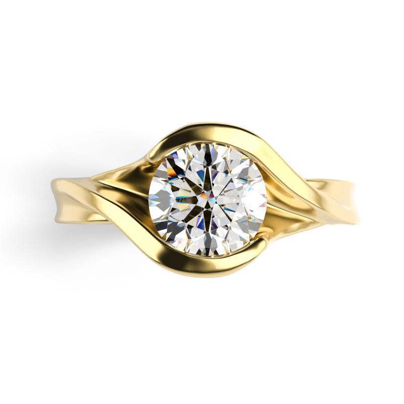 Zlatý zásnubný prsteň 11376