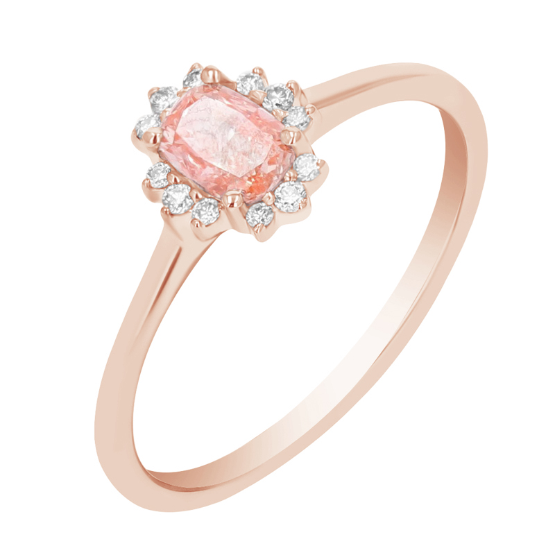 Zásnubný prsteň s certifikovaným fancy pink lab-grown diamantom Neve 113766