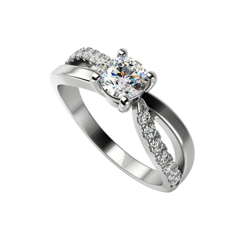 Prsteň s certifikovaným diamantom 11386