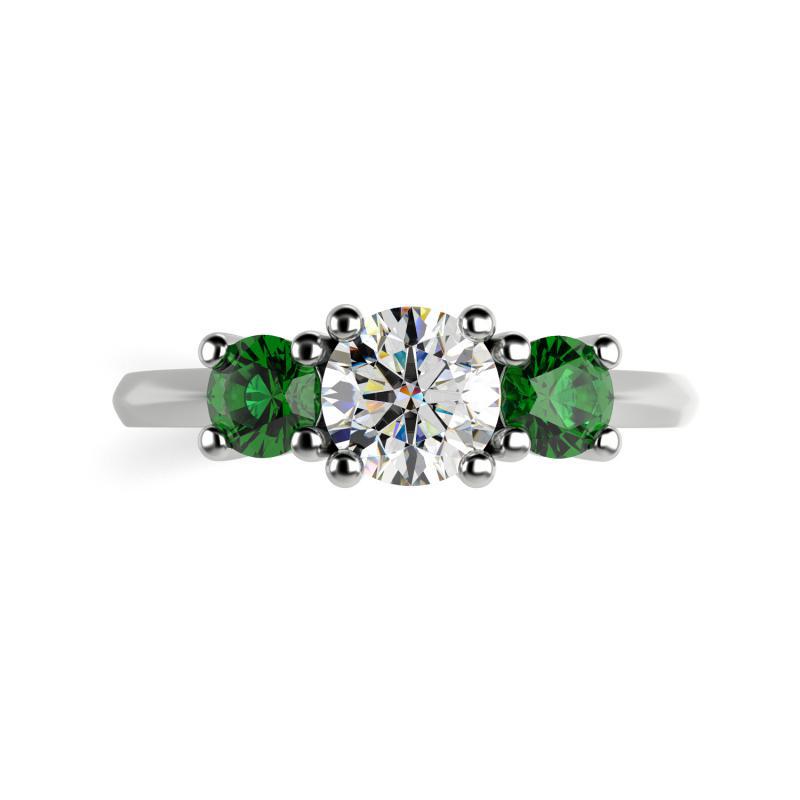 Prsteň so smaragdmi 11426