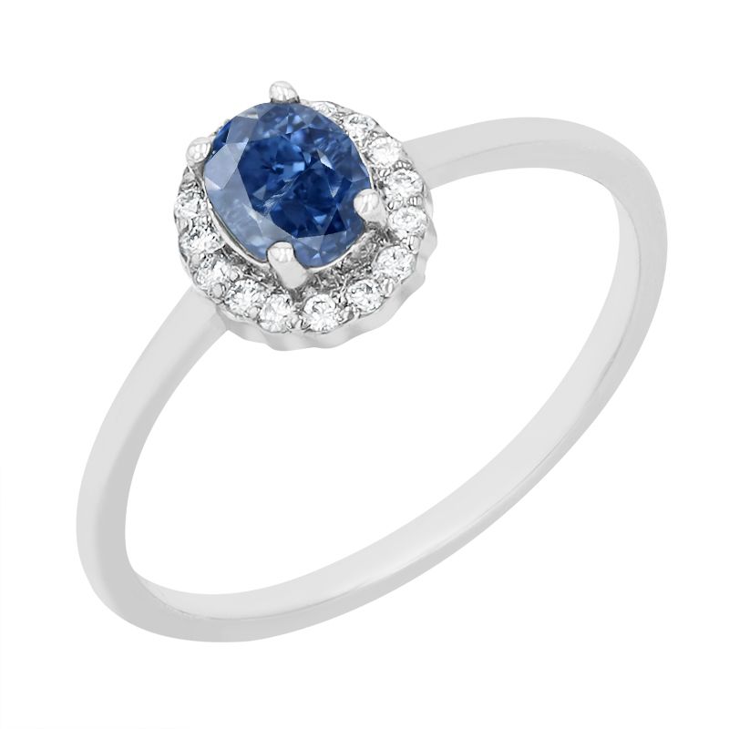 Zásnubný prsteň s certifikovaným fancy blue lab-grown diamantom Bose