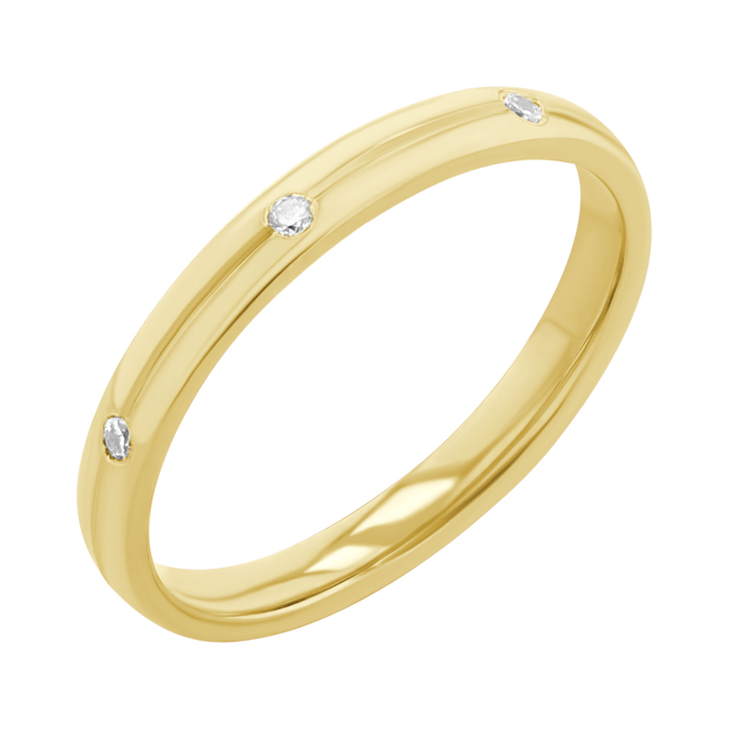 Zlaté svadobné prstene s diamantmi Mileva 117966