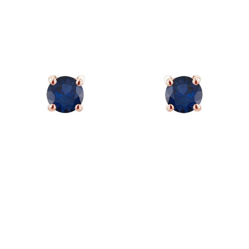 Strieborné náušnice s modrými zafírmi s výberom veľkosti Dalia 118146