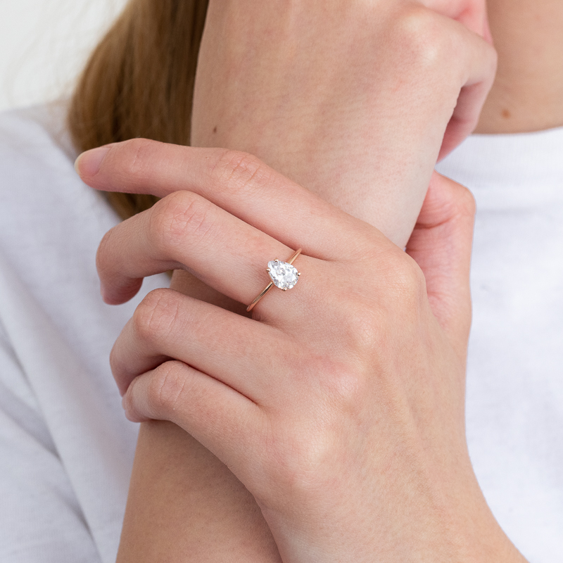 Zásnubný prsteň s pear diamantom Cooley 124746