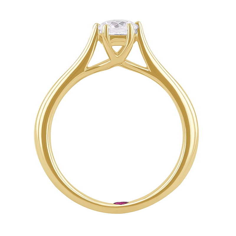 Zásnubný prsteň s diamantom a rubínom Sores 124806