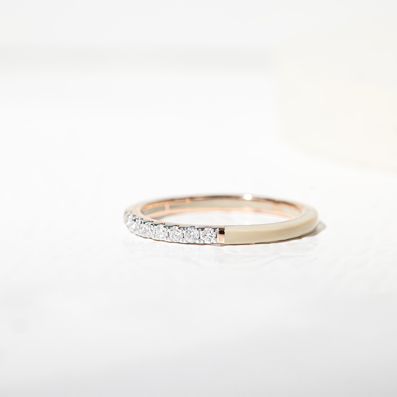 Keramický prsteň s diamantmi Velia 127546