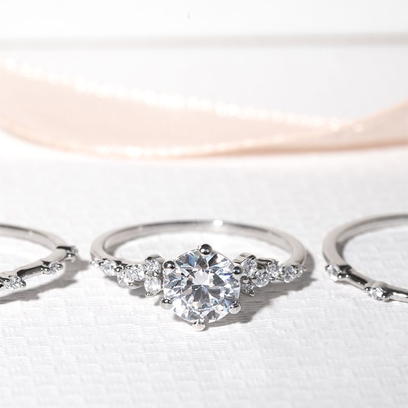Set prsteňov s možnosťou výberu diamantu Londie 128076