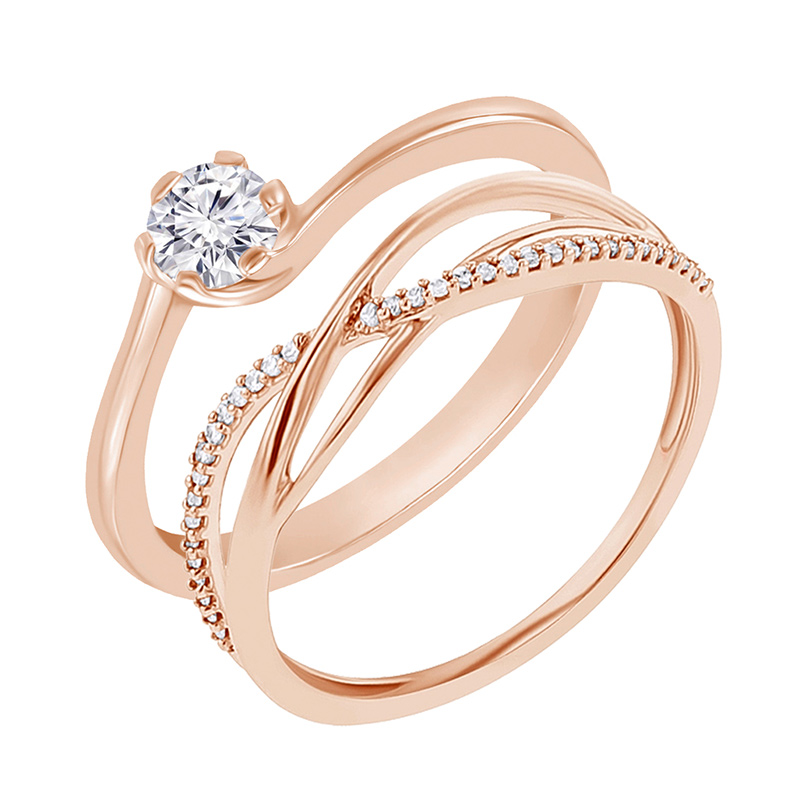 Set prsteňov s možnosťou výberu diamantu Elleanor 132706