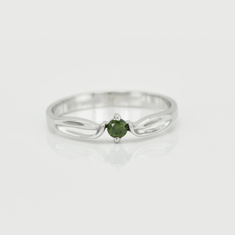 Zásnubný prsteň so zeleným diamantom 15226