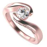 Elegantný zásnubný prsteň s diamantmi Harelis