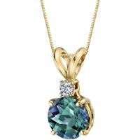 Zlatý náhrdelník s alexandritom a diamantom Endora