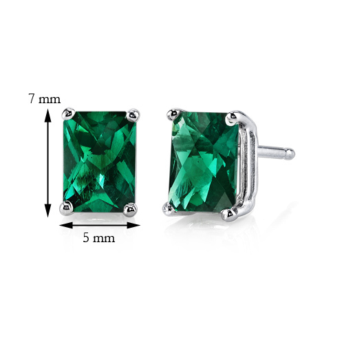 Náušnice s emerald smaragdmi 20486