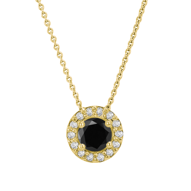 Diamantový náhrdelník s čiernym diamantom 2356