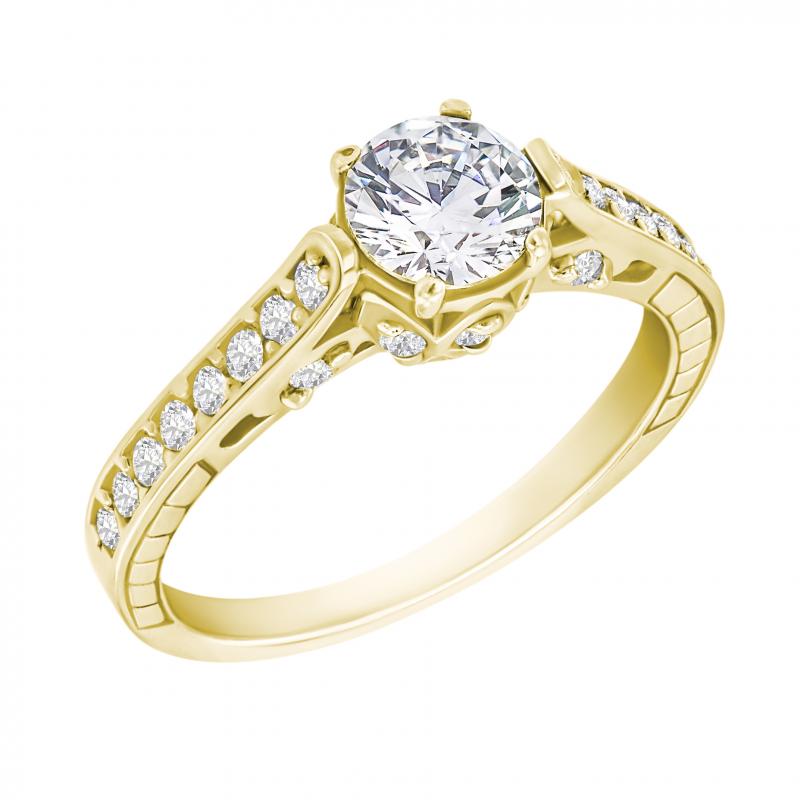Zlatý zásnubný prsteň 27656