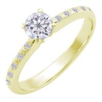 Zlatý zásnubný prsteň s diamantmi Vica